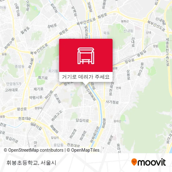 휘봉초등학교 지도