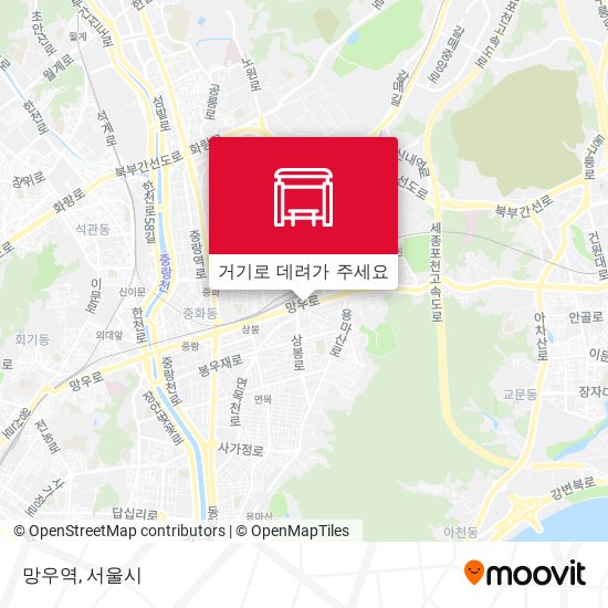 망우역 지도