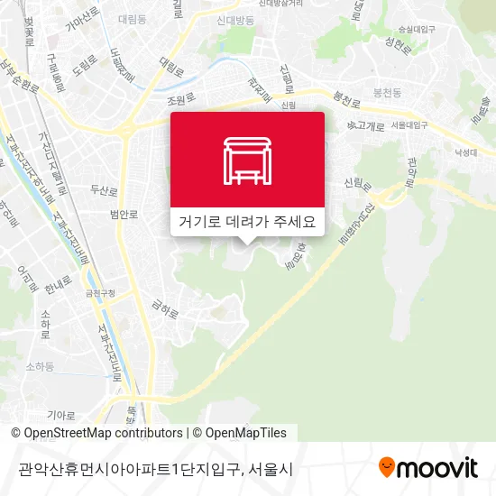 관악산휴먼시아아파트1단지입구 지도
