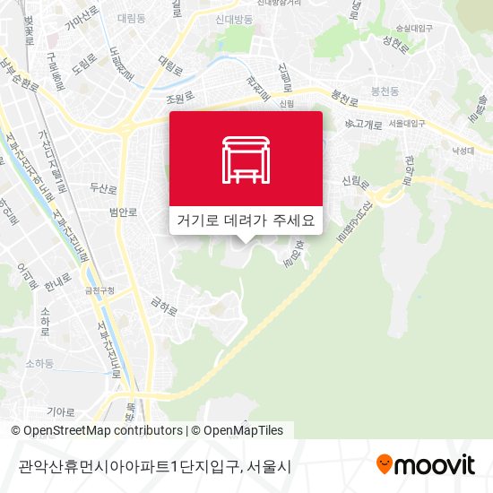 관악산휴먼시아아파트1단지입구 지도