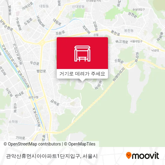 관악산휴먼시아아파트1단지입구 지도
