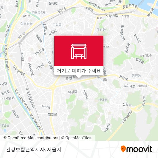 건강보험관악지사 지도