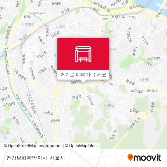 건강보험관악지사 지도