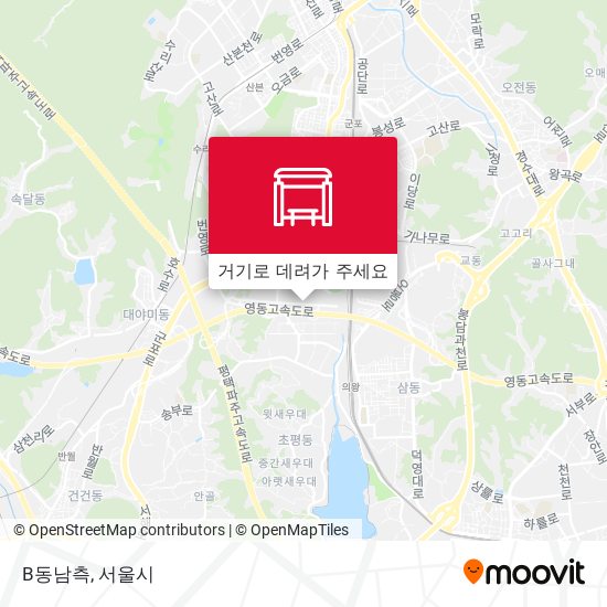 B동남측 지도