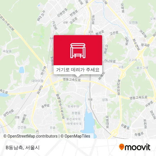 B동남측 지도