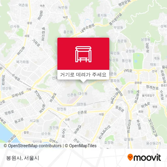 봉원사 지도