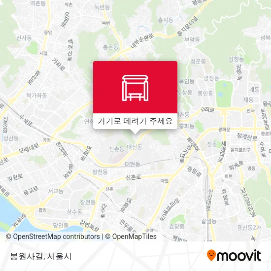 봉원사길 지도