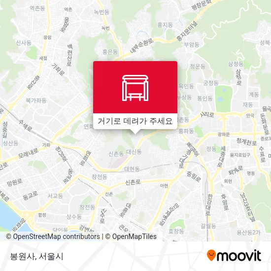 봉원사 지도