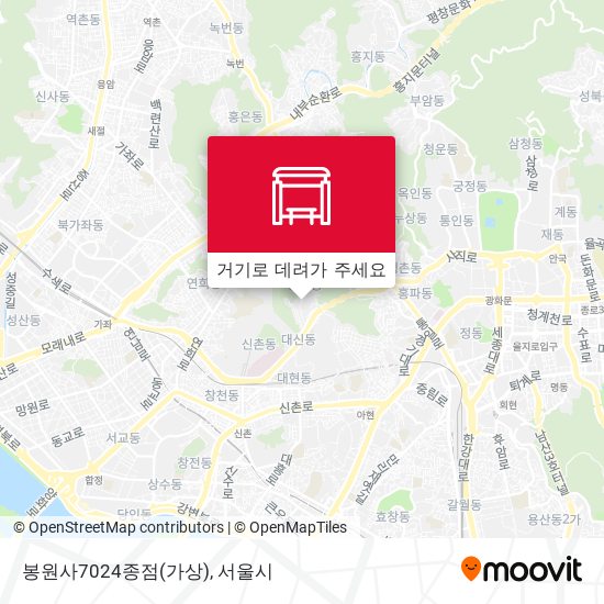 봉원사7024종점(가상) 지도