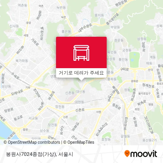 봉원사7024종점(가상) 지도