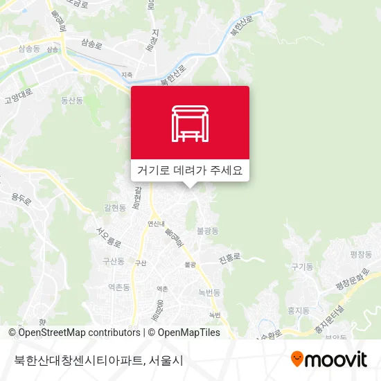 북한산대창센시티아파트 지도