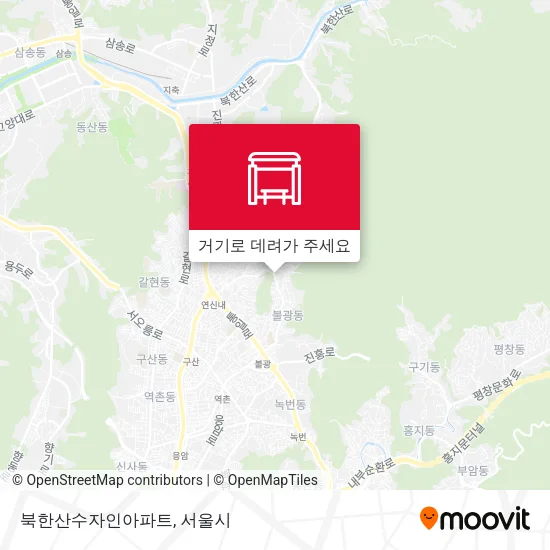 북한산수자인아파트 지도