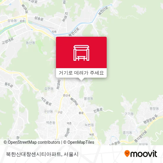 북한산대창센시티아파트 지도