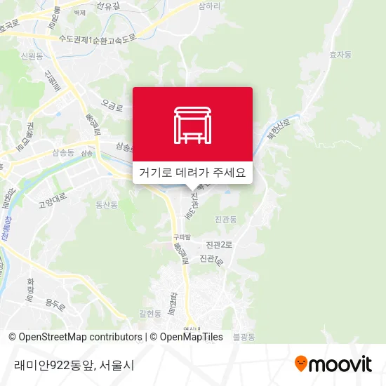 래미안922동앞 지도
