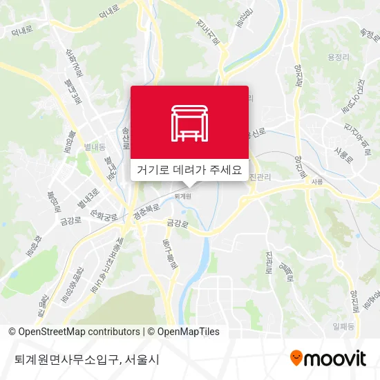 퇴계원면사무소입구 지도