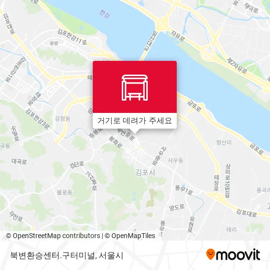북변환승센터.구터미널 지도
