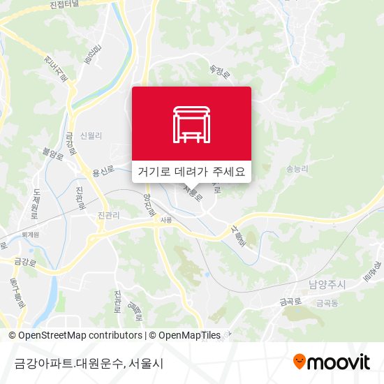 금강아파트.대원운수 지도