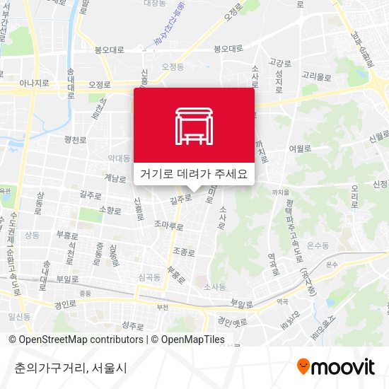 춘의가구거리 지도