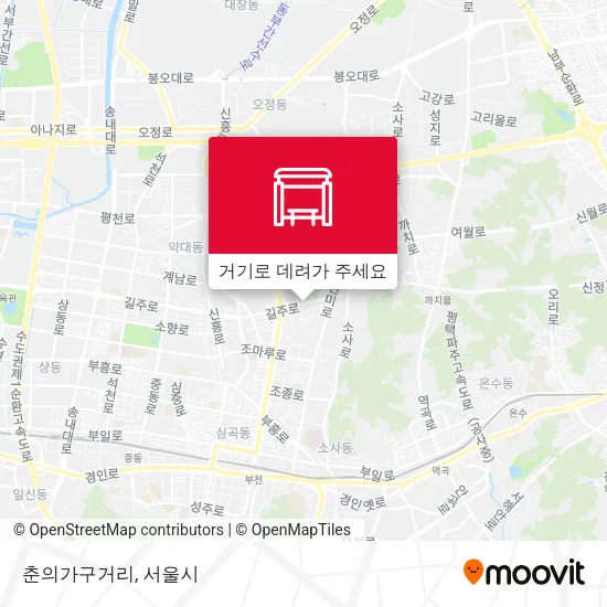 춘의가구거리 지도