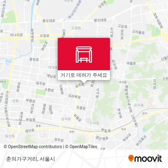 춘의가구거리 지도