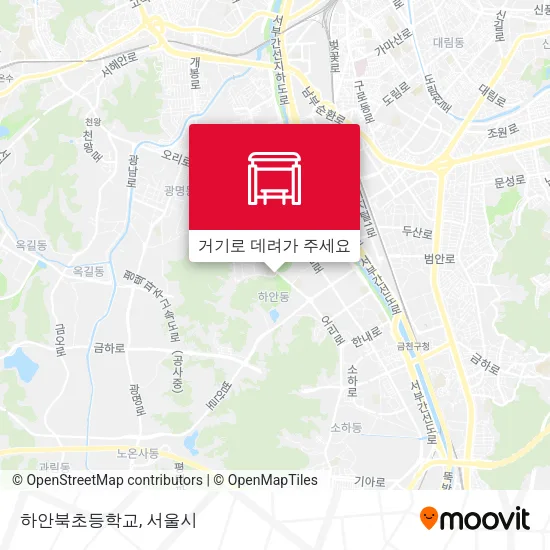 하안북초등학교 지도