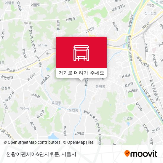 천왕이펜시아6단지후문 지도