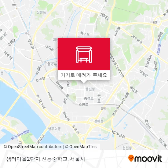 샘터마을2단지.신능중학교 지도
