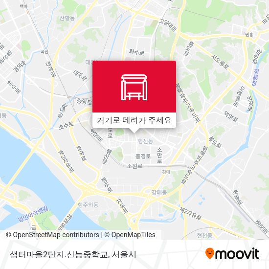 샘터마을2단지.신능중학교 지도