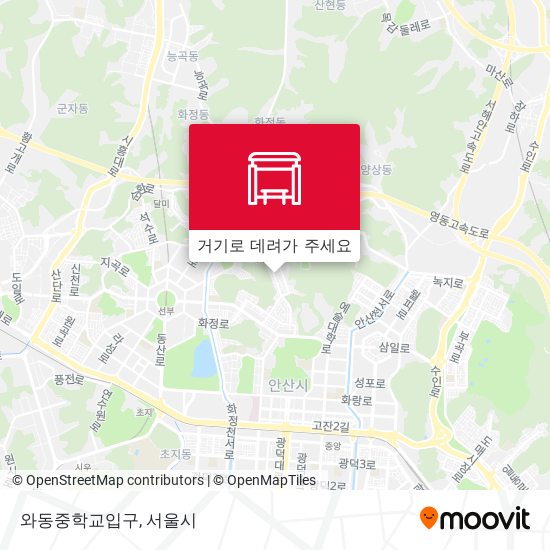 와동중학교입구 지도