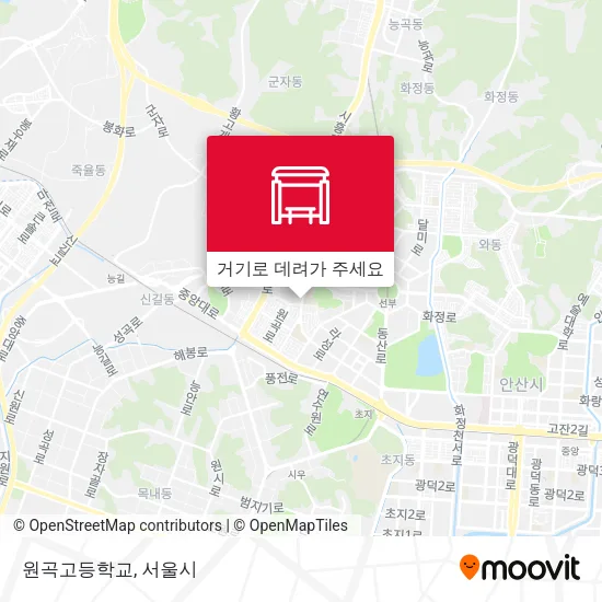 원곡고등학교 지도