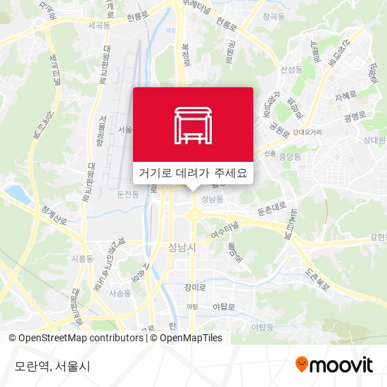 모란역 지도