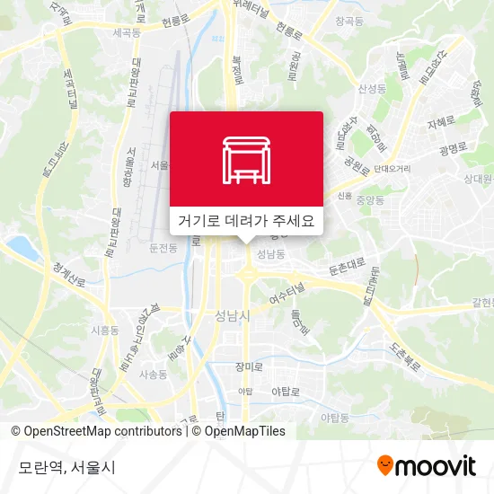 모란역 지도