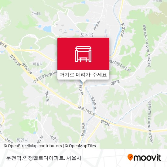 둔전역.인정멜로디아파트 지도