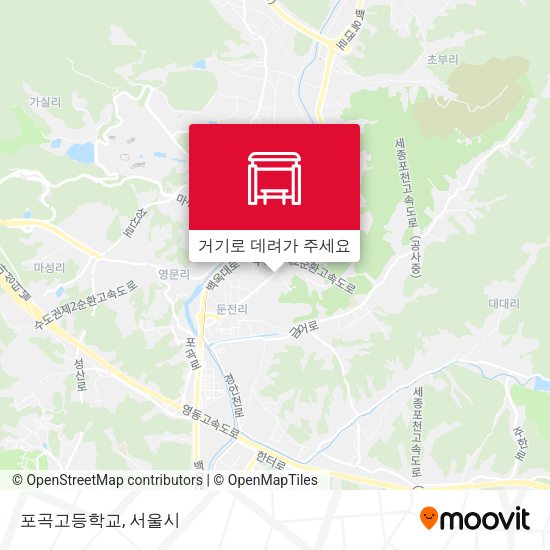 포곡고등학교 지도