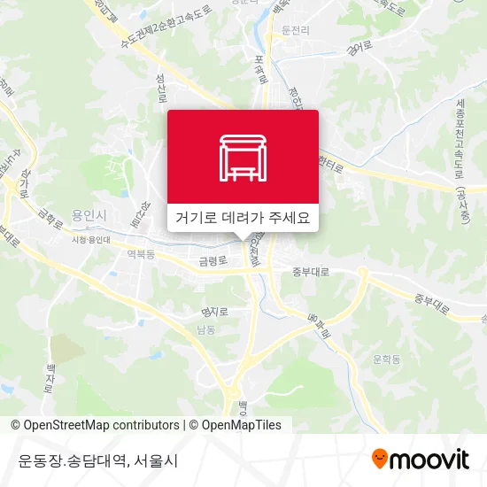 운동장.송담대역 지도