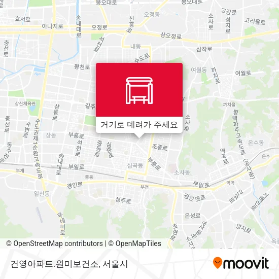 건영아파트.원미보건소 지도