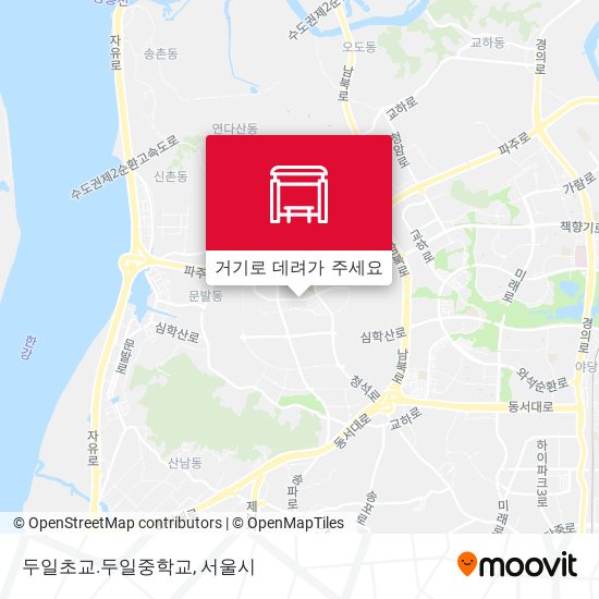 두일초교.두일중학교 지도