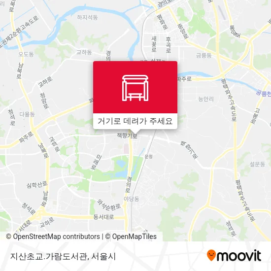 지산초교.가람도서관 지도