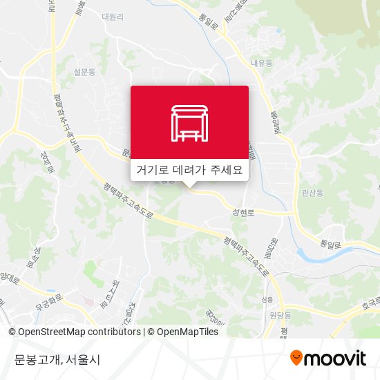 문봉고개 지도