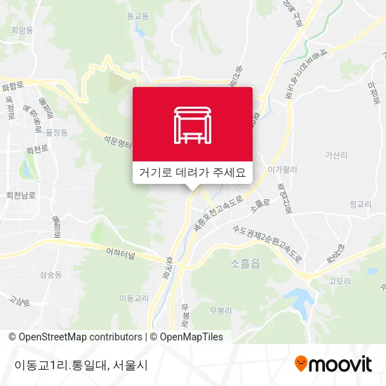 이동교1리.통일대 지도
