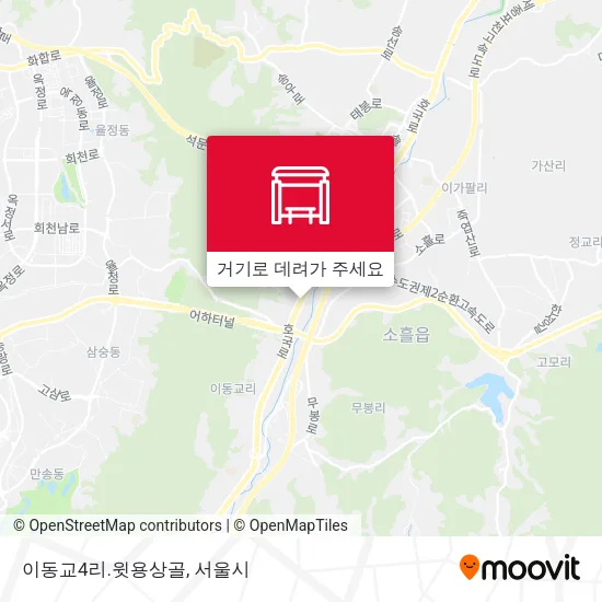이동교4리.윗용상골 지도
