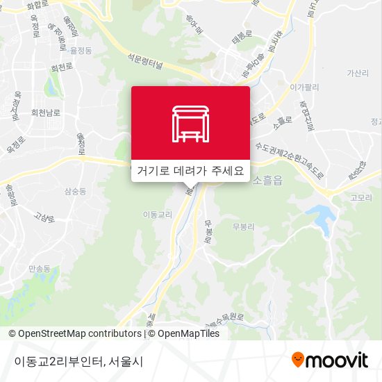 이동교2리부인터 지도