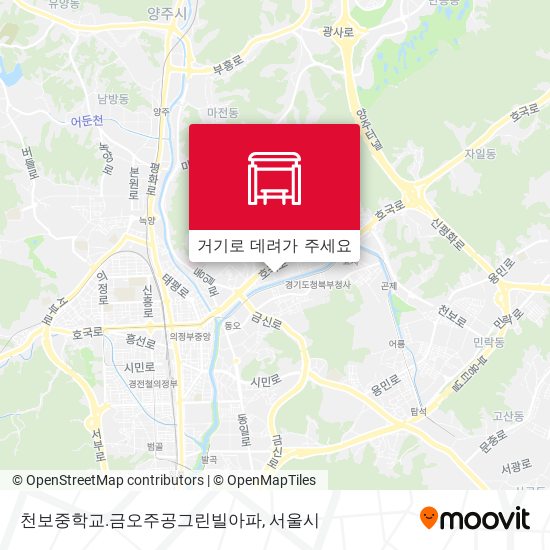 천보중학교.금오주공그린빌아파 지도