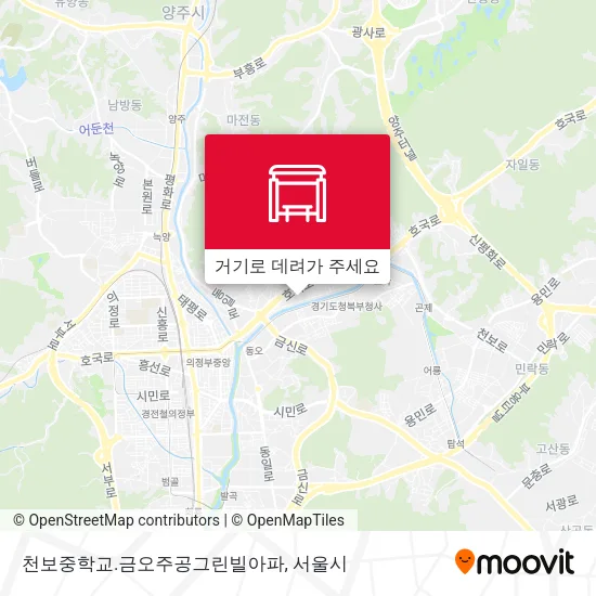 천보중학교.금오주공그린빌아파 지도