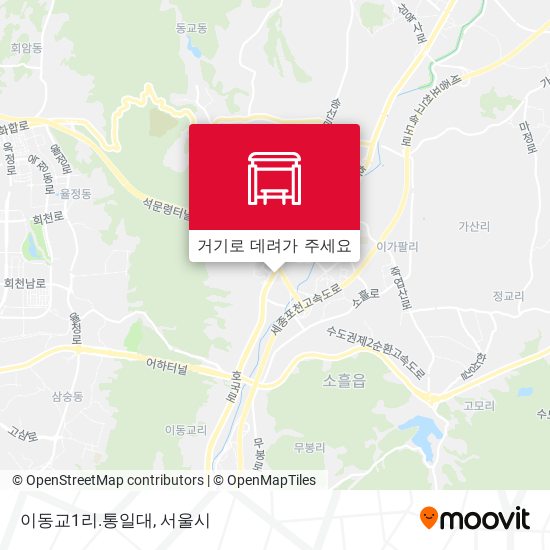 이동교1리.통일대 지도