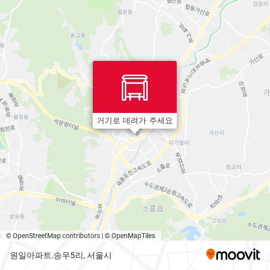 원일아파트.송우5리 지도