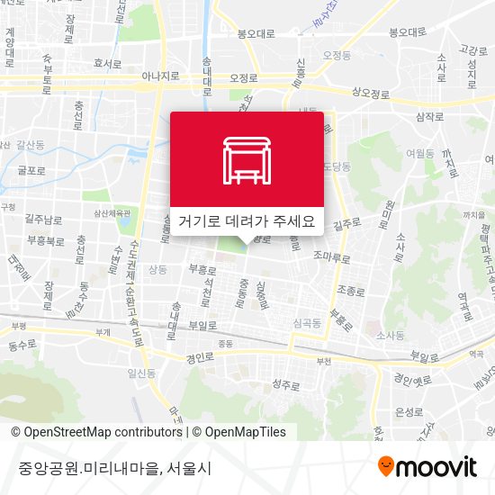 중앙공원.미리내마을 지도