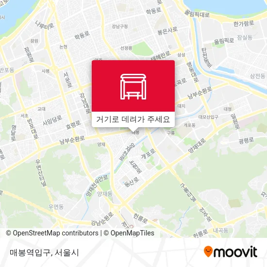 매봉역입구 지도