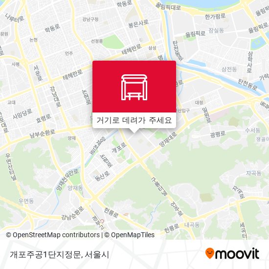개포주공1단지정문 지도