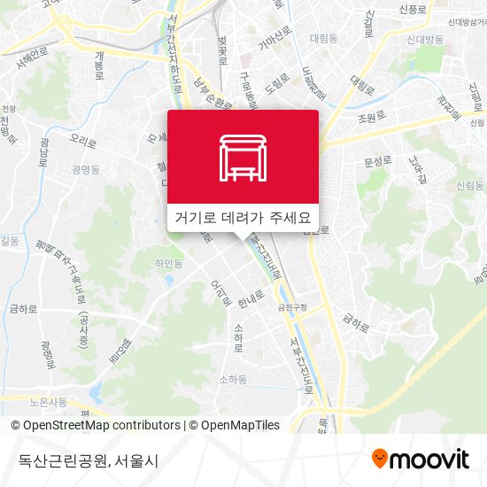 독산근린공원 지도
